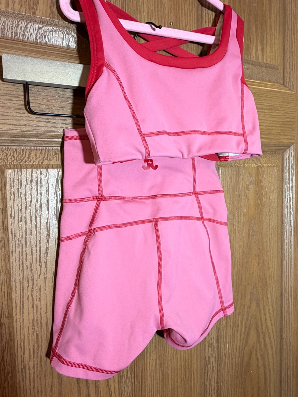 2 pc Jo+Jax Contour Top and Short in Raspberry